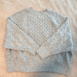 Women’s XL Gray Cable Knit Sweater